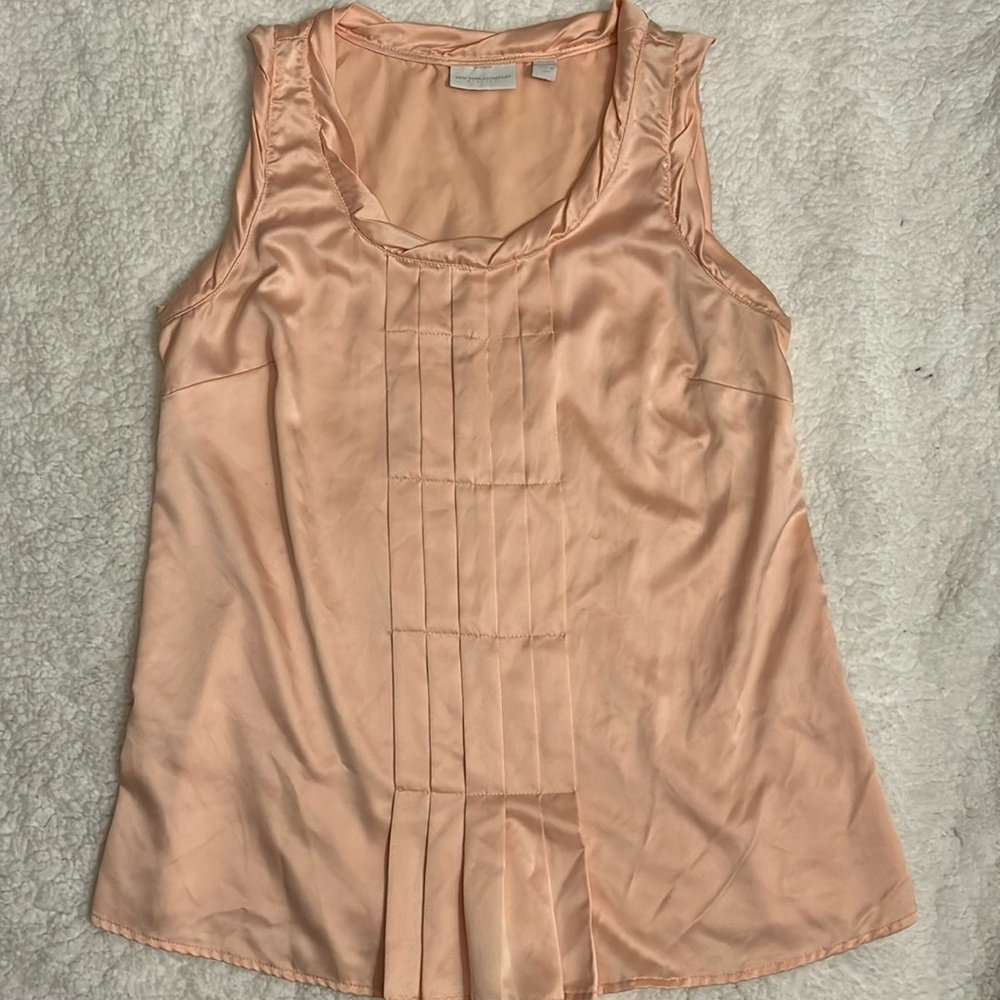 Pink silky top, Sleeveless, Small, New York& Company
